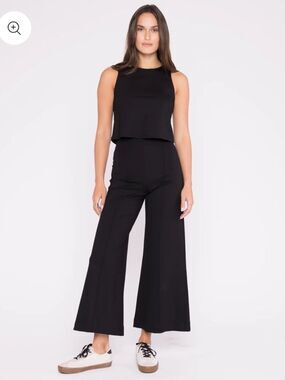 Ripley Rader Los Angeles Black Ponte Knit Wide Leg Pants L